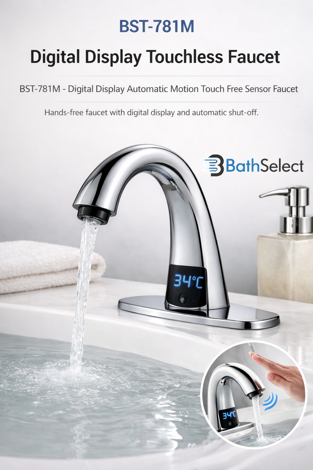 Digital Display Touchless Faucet